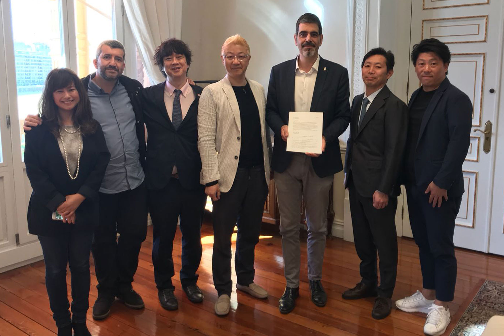 Visita de la delegación de los empresarios del proyecto San Sebastián Street en Japón.